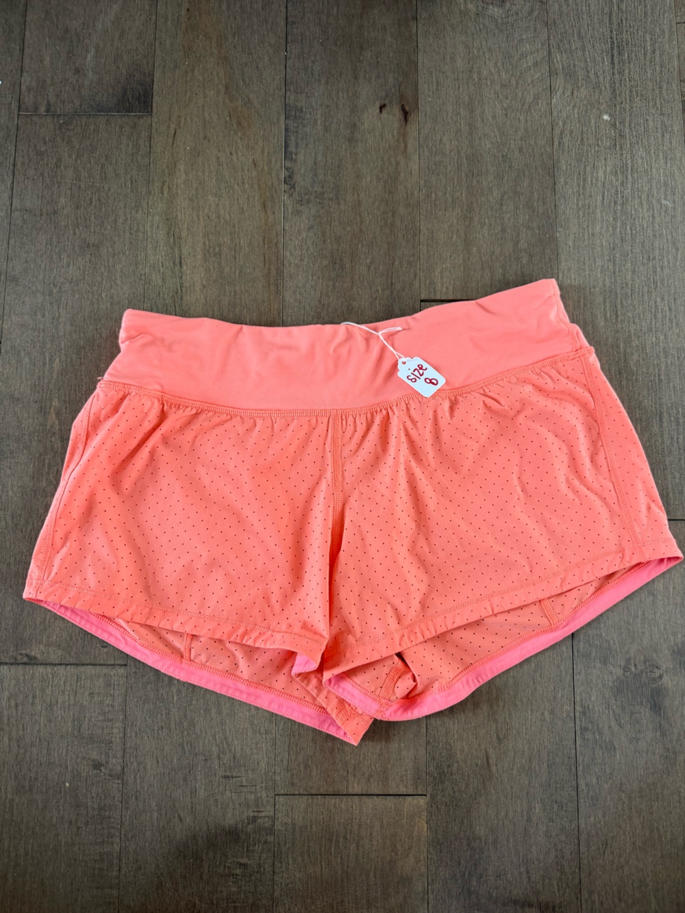 lululemon athletica Coral Perforated Athletic Shorts